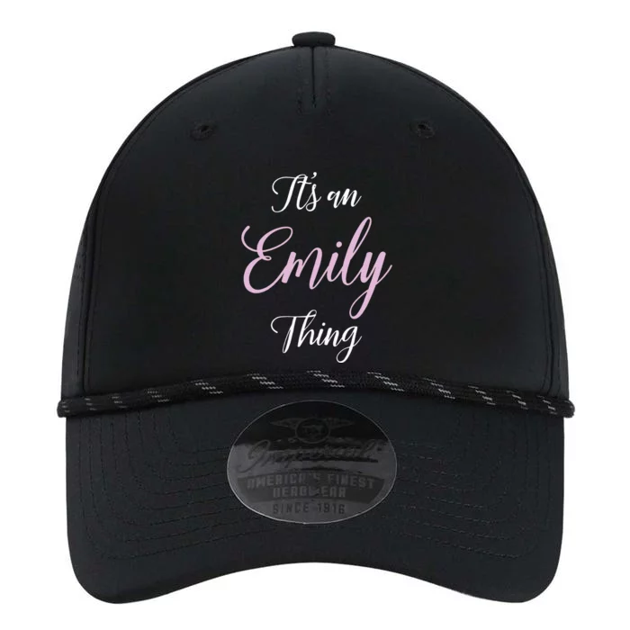 Emily Name Personalized Women Girl Pink Black Cute Performance The Dyno Cap