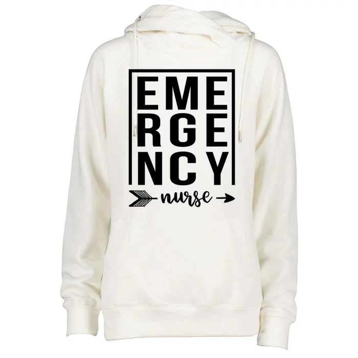 Emergency Nurse Rn Er Funny Gift For Nurses Emergency Nurse Gift Womens Funnel Neck Pullover Hood