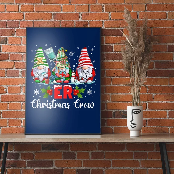 Er Nurse Squad Gnomies Nurse Christmas Gnomes Crew Xmas Poster