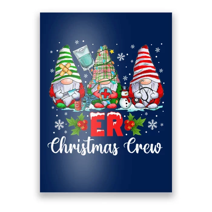 Er Nurse Squad Gnomies Nurse Christmas Gnomes Crew Xmas Poster