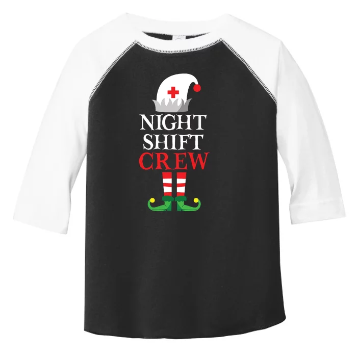 Elf Nursing Shirts Women Christmas Nurse Night Shift Crew Toddler Fine Jersey T-Shirt