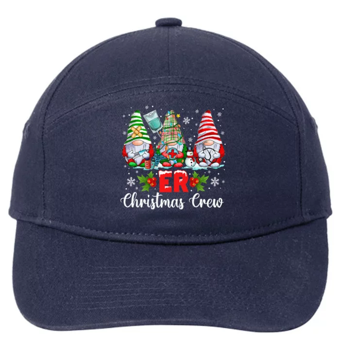 Er Nurse Squad Gnomies Nurse Christmas Gnomes Crew Xmas 7-Panel Snapback Hat