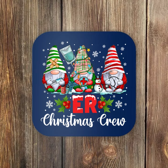 Er Nurse Squad Gnomies Nurse Christmas Gnomes Crew Xmas Coaster