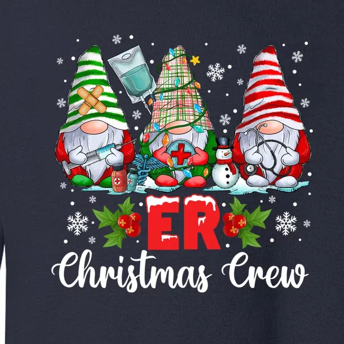 Er Nurse Squad Gnomies Nurse Christmas Gnomes Crew Xmas Toddler Sweatshirt