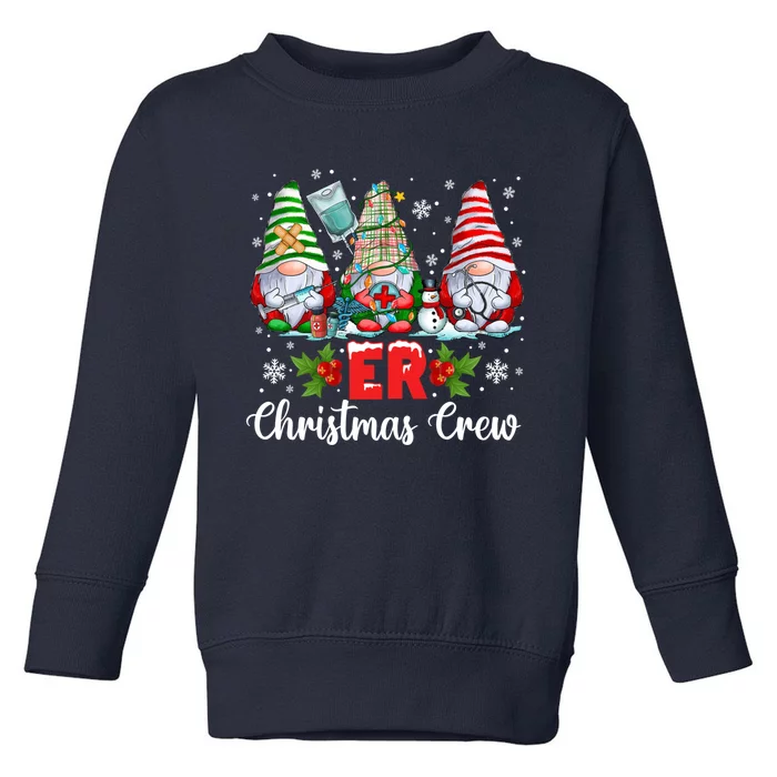 Er Nurse Squad Gnomies Nurse Christmas Gnomes Crew Xmas Toddler Sweatshirt