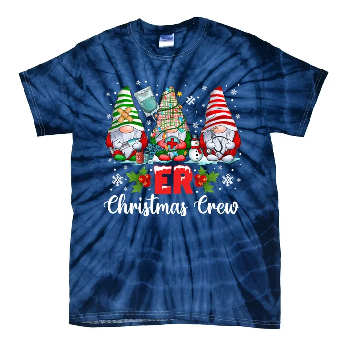 Er Nurse Squad Gnomies Nurse Christmas Gnomes Crew Xmas Tie-Dye T-Shirt