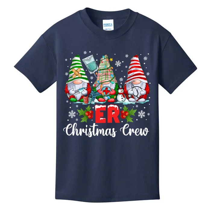 Er Nurse Squad Gnomies Nurse Christmas Gnomes Crew Xmas Kids T-Shirt