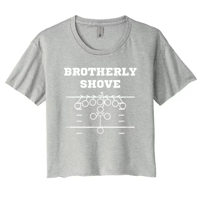 Eagles Nick Sirianni Brotherly Shove Women's Crop Top Tee