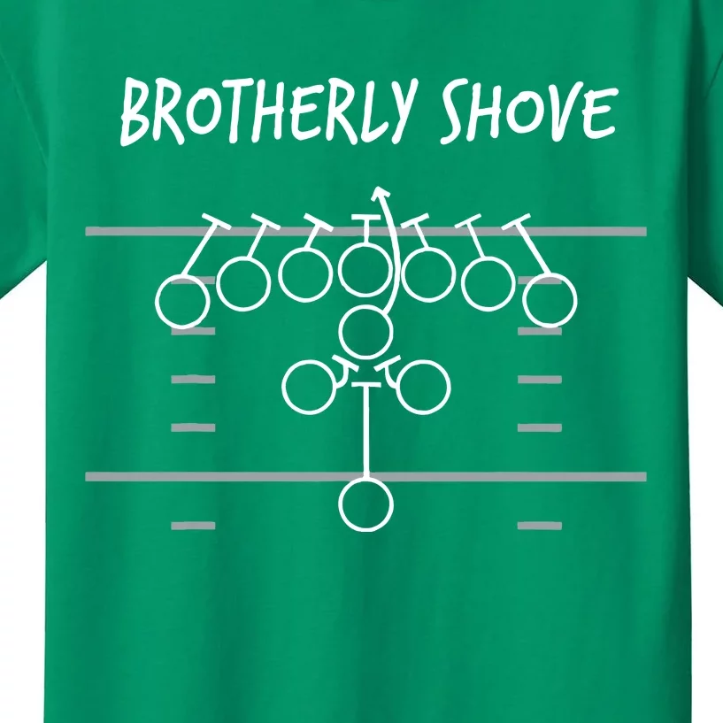 Eagles Nick Sirianni Brotherly Shove Kids T-Shirt