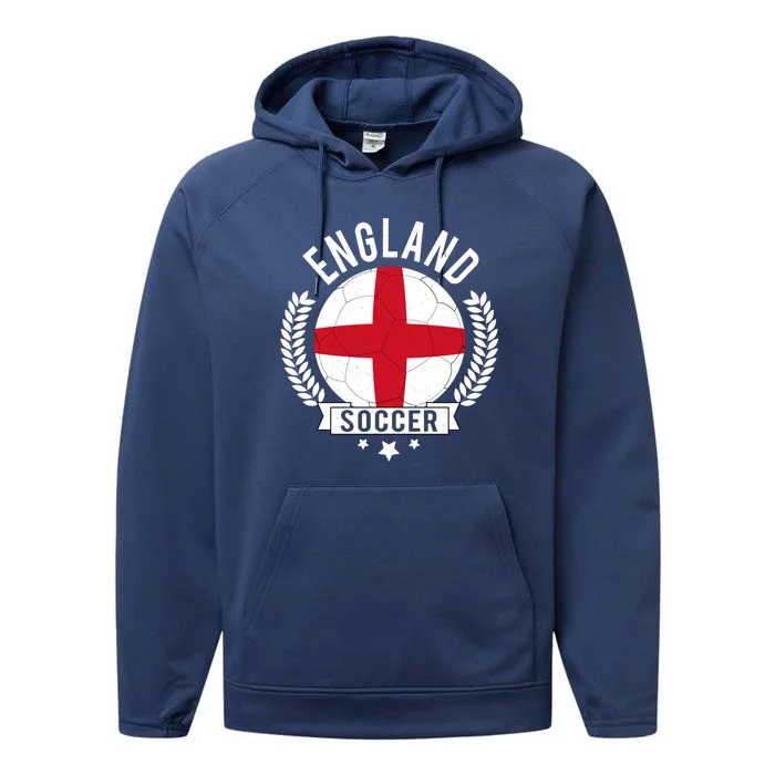 England National Soccer Team Football Fan Gift Performance Fleece Hoodie