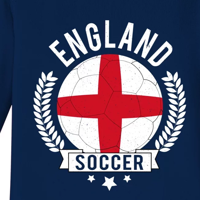 England National Soccer Team Football Fan Gift Baby Long Sleeve Bodysuit