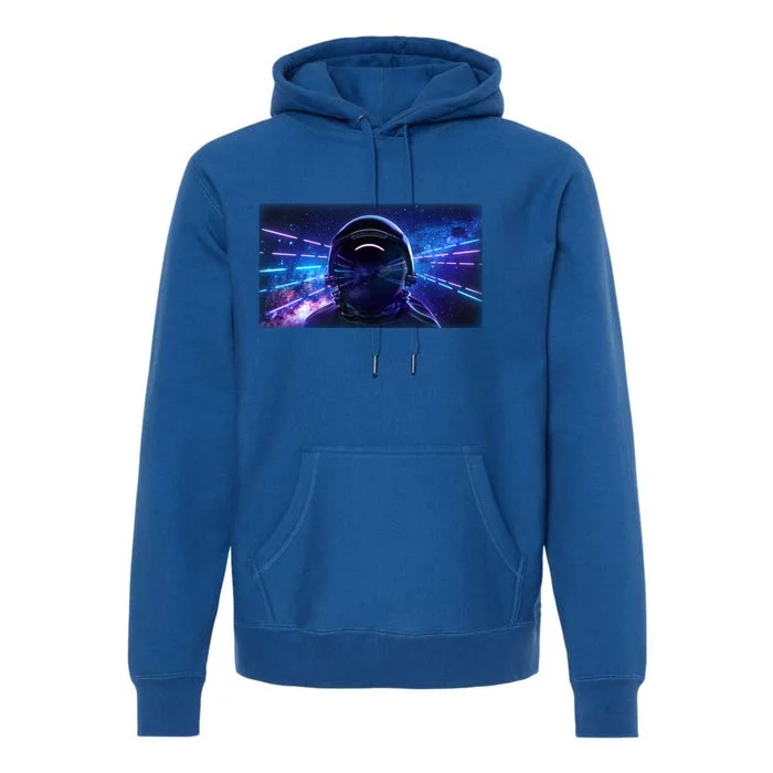 Eighties Neon Space Astronaut Premium Hoodie