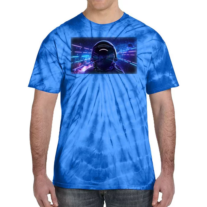 Eighties Neon Space Astronaut Tie-Dye T-Shirt