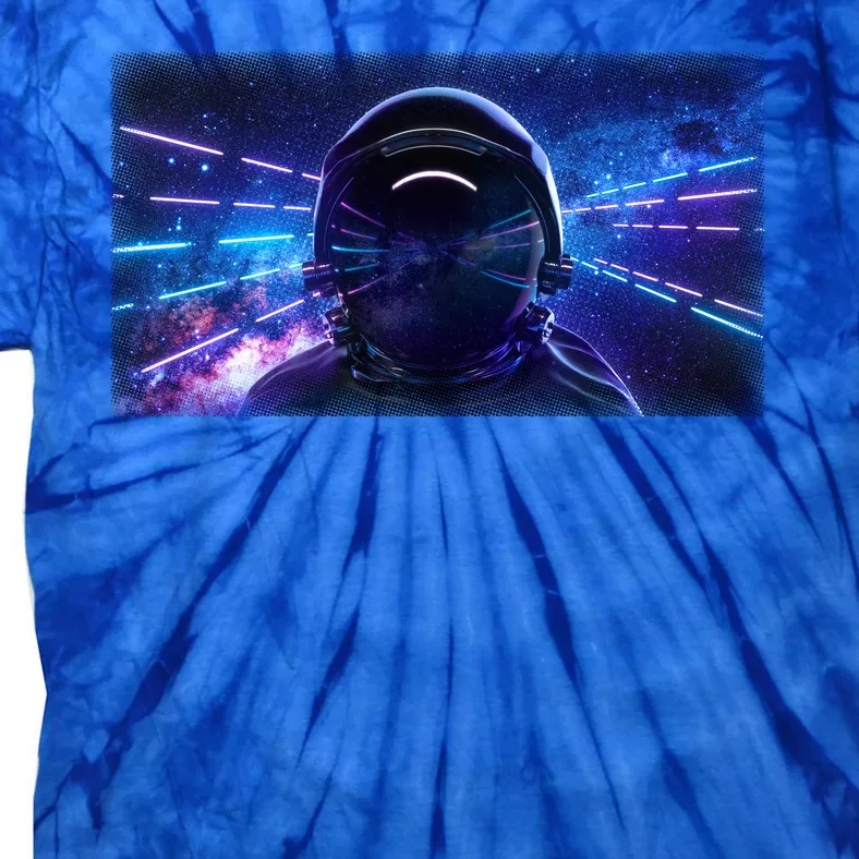 Eighties Neon Space Astronaut Tie-Dye T-Shirt