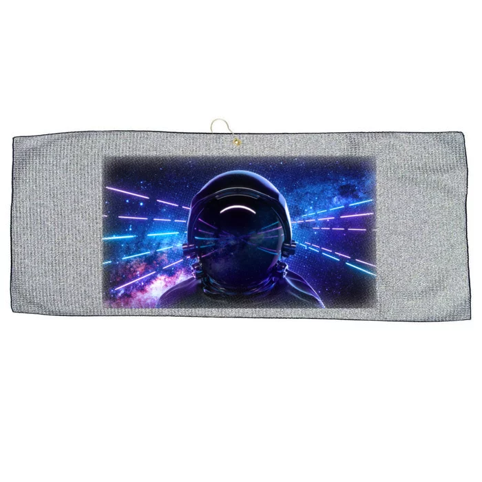 Eighties Neon Space Astronaut Large Microfiber Waffle Golf Towel