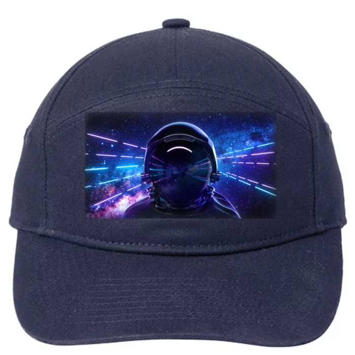 Eighties Neon Space Astronaut 7-Panel Snapback Hat