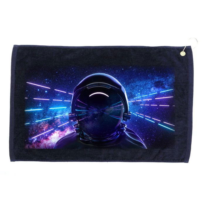 Eighties Neon Space Astronaut Grommeted Golf Towel