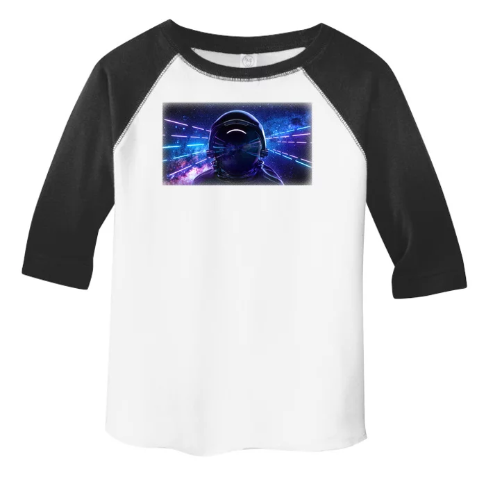 Eighties Neon Space Astronaut Toddler Fine Jersey T-Shirt