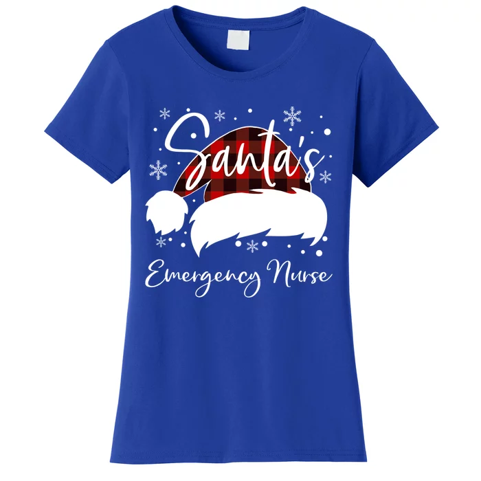 Emergency Nurse Santas Favorite Nurse Er Nurse Elf Emt Er Funny Gift Women's T-Shirt