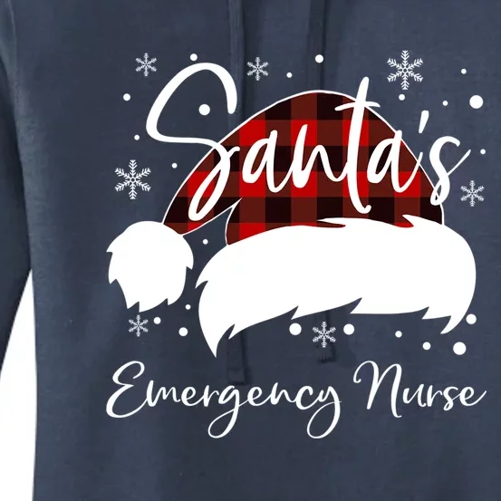 Emergency Nurse Santas Favorite Nurse Er Nurse Elf Emt Er Funny Gift Women's Pullover Hoodie