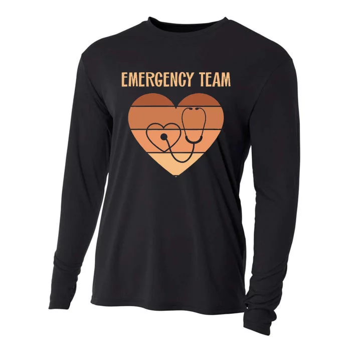 Er Nurses Team Emergency Room Doctor Er Tech Technician Emt Cooling Performance Long Sleeve Crew