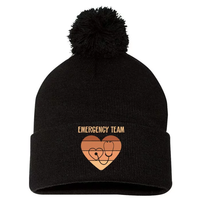 Er Nurses Team Emergency Room Doctor Er Tech Technician Emt Pom Pom 12in Knit Beanie