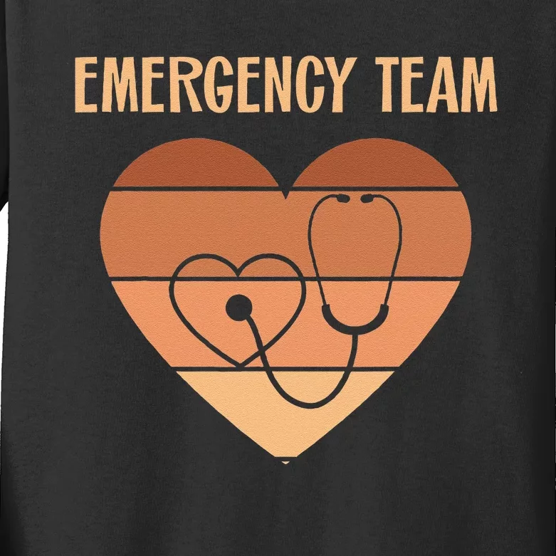 Er Nurses Team Emergency Room Doctor Er Tech Technician Emt Kids Long Sleeve Shirt