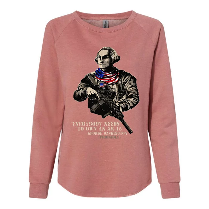 Everybody Needs To Own An Ar15 Quote Classic G.Un Lover Womens California Wash Sweatshirt