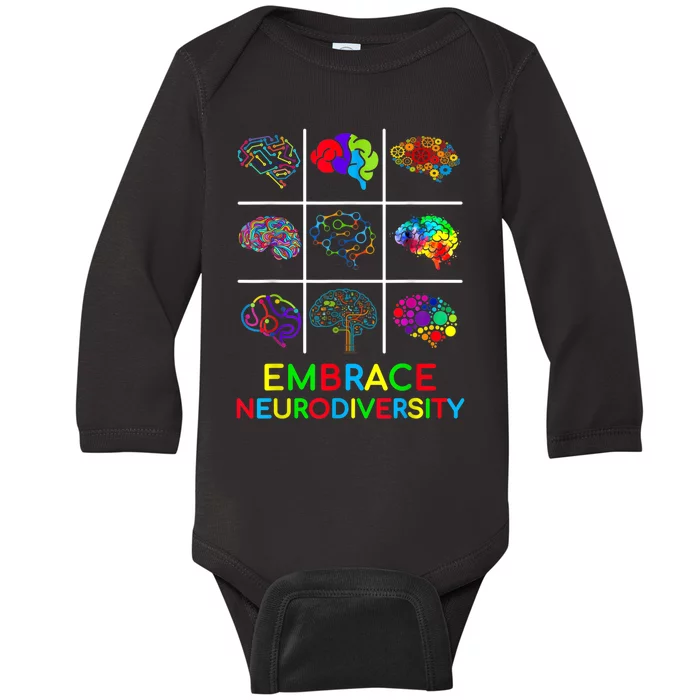 Embrace Neurodiversity Video Game Autism Awareness ASD Baby Long Sleeve Bodysuit