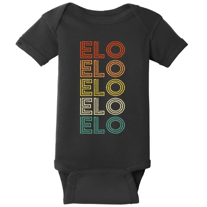 Elo Name Vintage Retro Baby Bodysuit