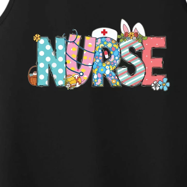 Easter Nurse With Stethoscope And Easter Eggs Nurse Easter Performance Tank