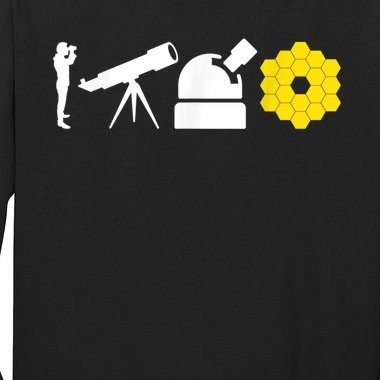 Evolution Of Astronomy Telescopes James Webb Space Telescope Long Sleeve Shirt