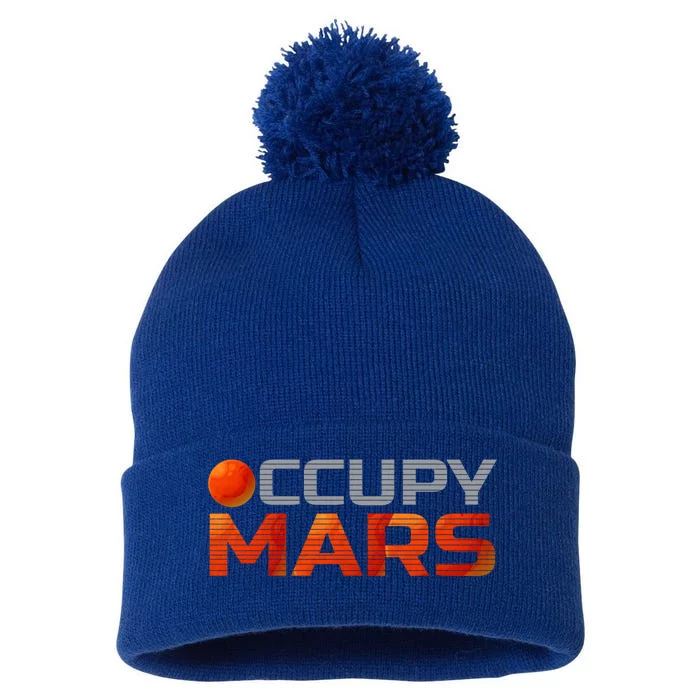 Explorer Occupygiftmars Astronomy Great Gift Pom Pom 12in Knit Beanie