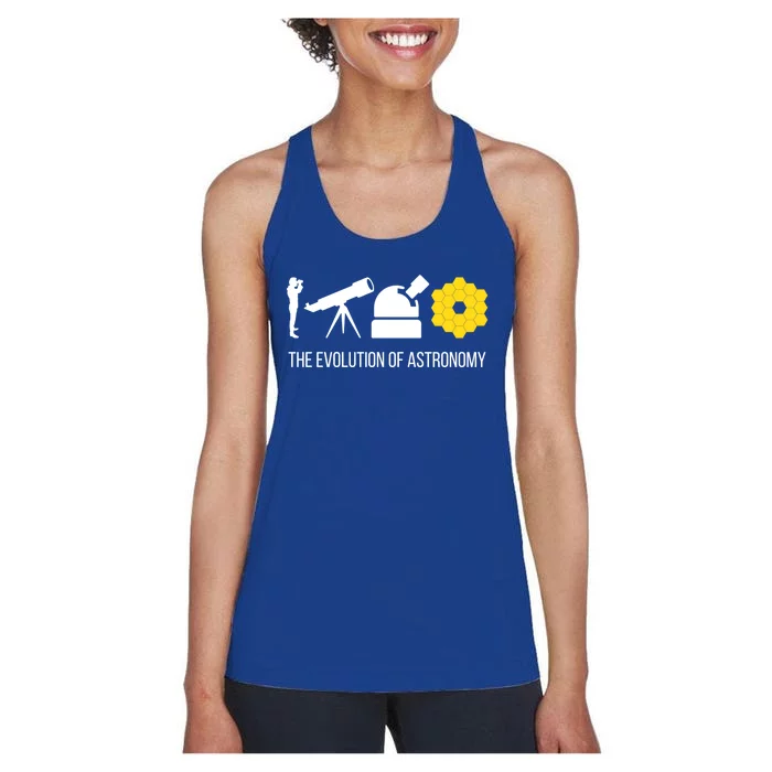 Evolution Of Astronomy Telescope James Webb Space Telescope Gift Women's Racerback Tank