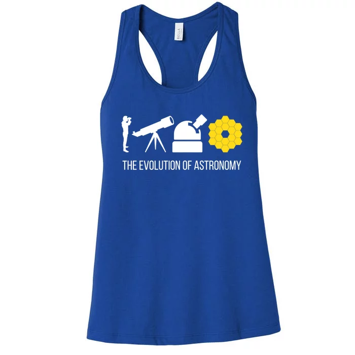 Evolution Of Astronomy Telescope James Webb Space Telescope Gift Women's Racerback Tank