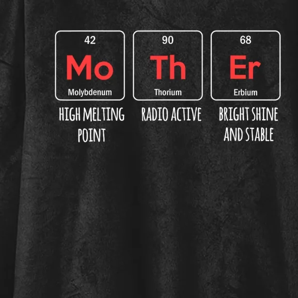 Elements Of A Mother Periodic Table MotherS Day Funny Hooded Wearable Blanket