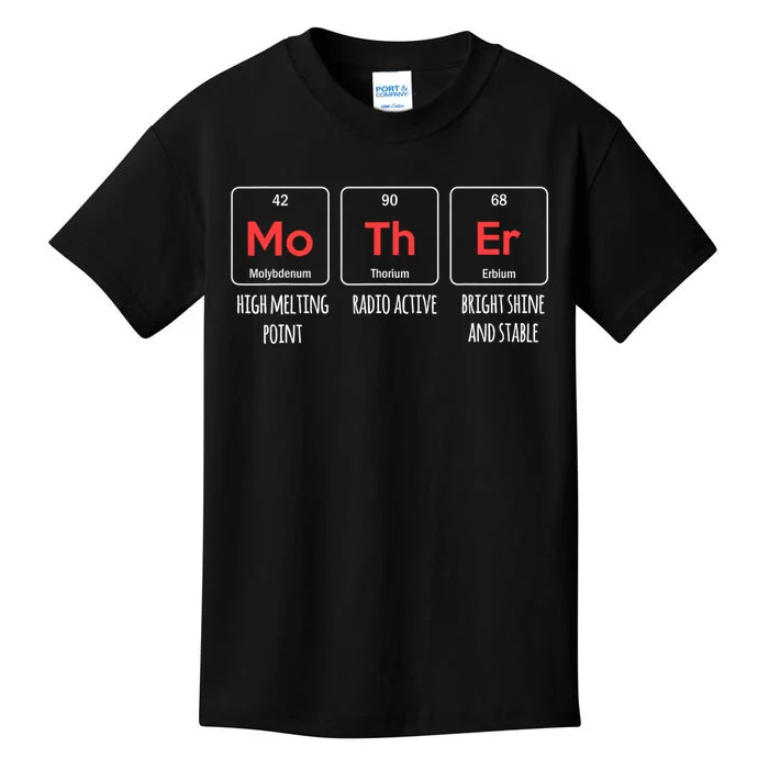 Elements Of A Mother Periodic Table MotherS Day Funny Kids T-Shirt