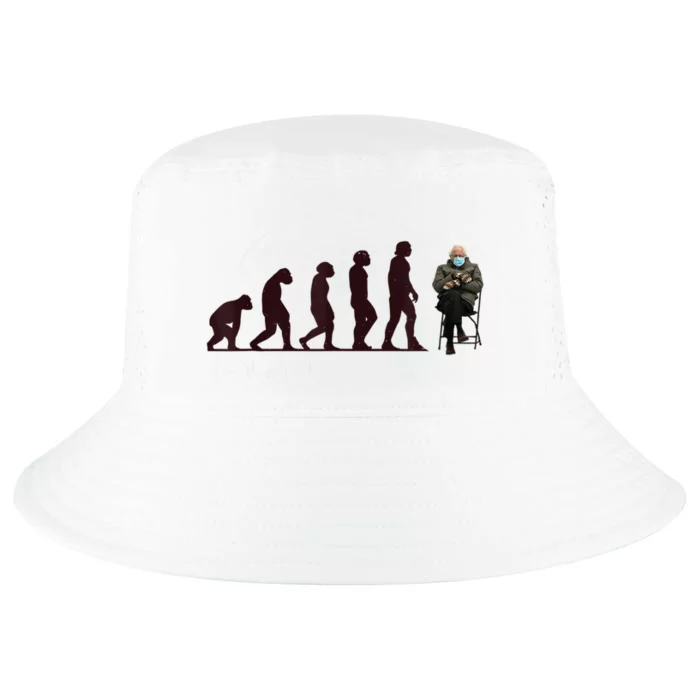 Evolution Of Bernie Sanders Mittens Meme Cool Comfort Performance Bucket Hat