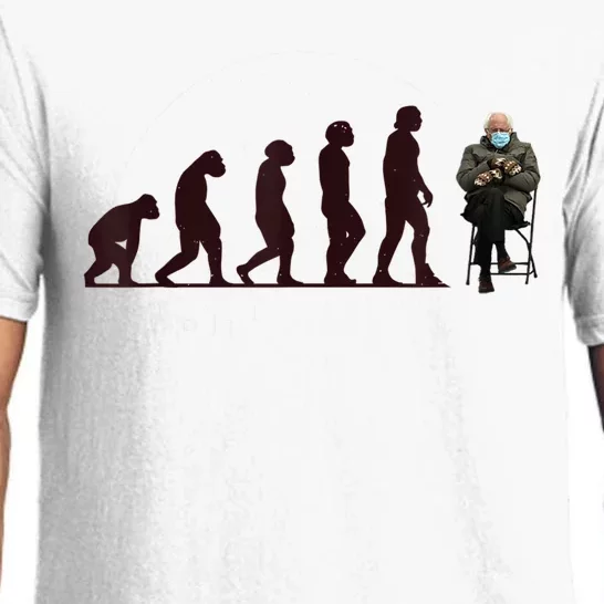 Evolution Of Bernie Sanders Mittens Meme Pajama Set