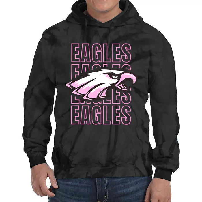 Eagle Out Breast Cancer Awareness Tie Dye Hoodie