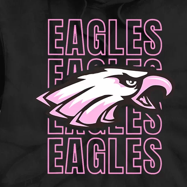 Eagle Out Breast Cancer Awareness Tie Dye Hoodie