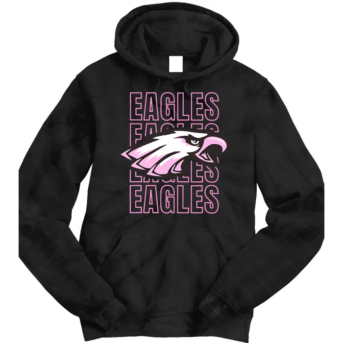 Eagle Out Breast Cancer Awareness Tie Dye Hoodie