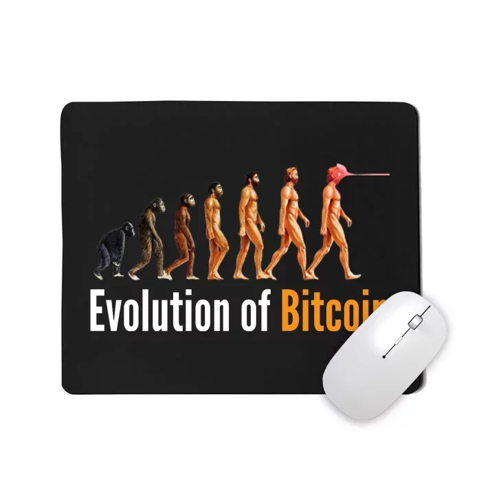 Evolution Of Bitcoin, Ape To Man, Crypto, Cryptocurrency, HODL Bitcoin Mousepad