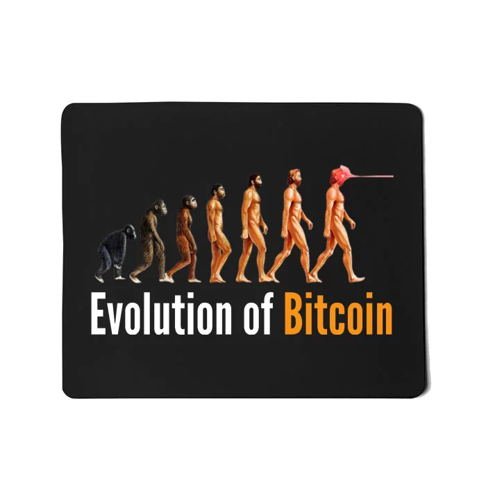 Evolution Of Bitcoin, Ape To Man, Crypto, Cryptocurrency, HODL Bitcoin Mousepad