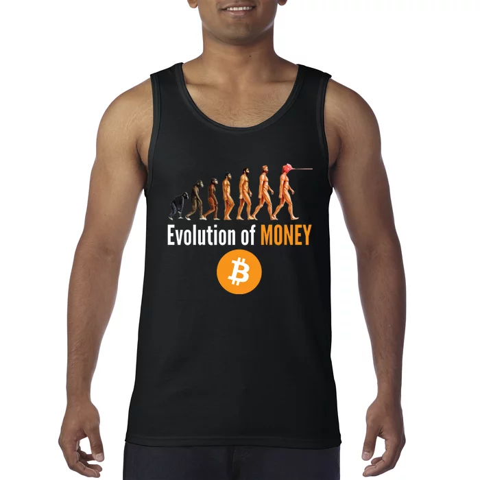 Evolution Of Bitcoin, BTC, Crypto, Cryptocurrency, Blockchain, HODL Bitcoin Tank Top