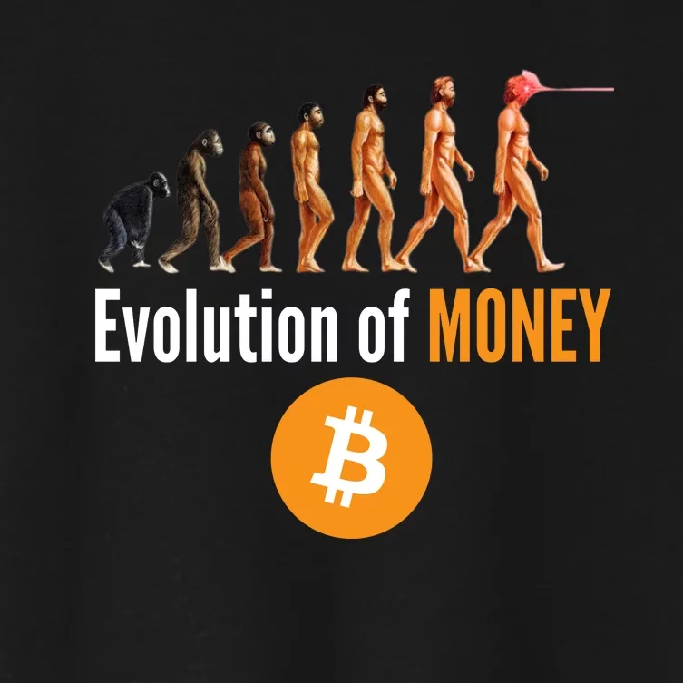 Evolution Of Bitcoin, BTC, Crypto, Cryptocurrency, Blockchain, HODL Bitcoin Women's Crop Top Tee