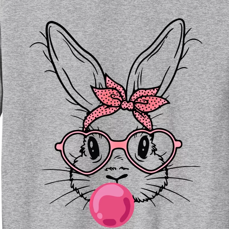 Easter Outfit Bunny Blowing Bubble Gum Gift Sweatshirt