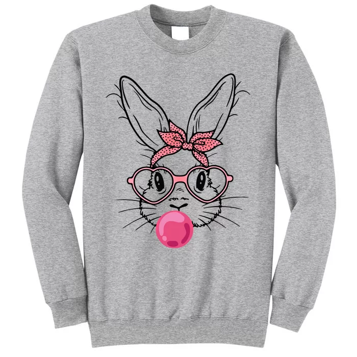 Easter Outfit Bunny Blowing Bubble Gum Gift Sweatshirt