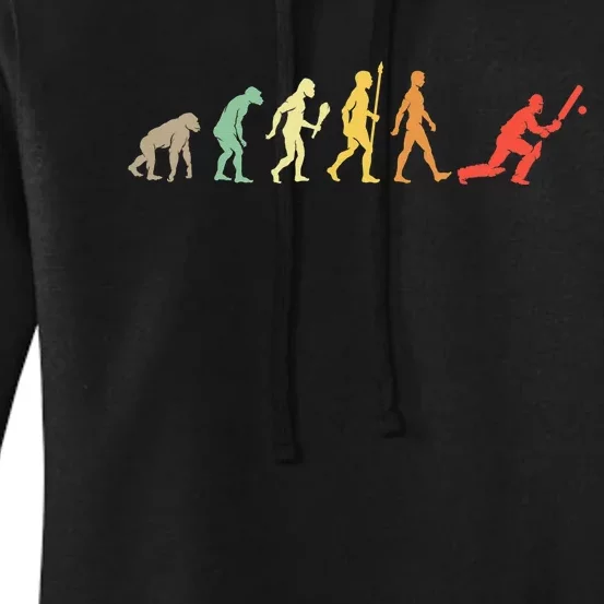 Evolution of Cricket Sports American Cricket Women's Pullover Hoodie