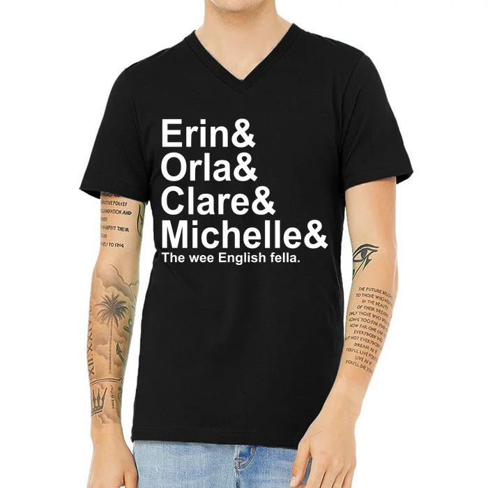 Erin Orla Clare Michelle The Wee English Fella V-Neck T-Shirt